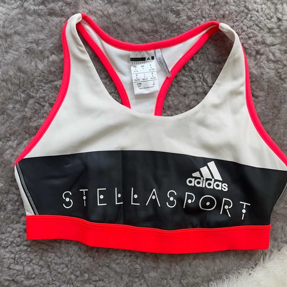 Stella McCartney Adidas White Neon Sportsbra Sz Sm